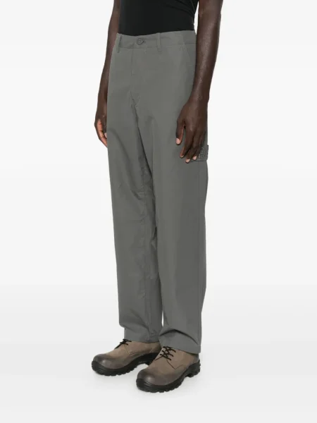 Pantaloni Stone Island cu strasuri gri