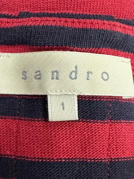 Rochie Sandro fără mâneci cu dungi roșu