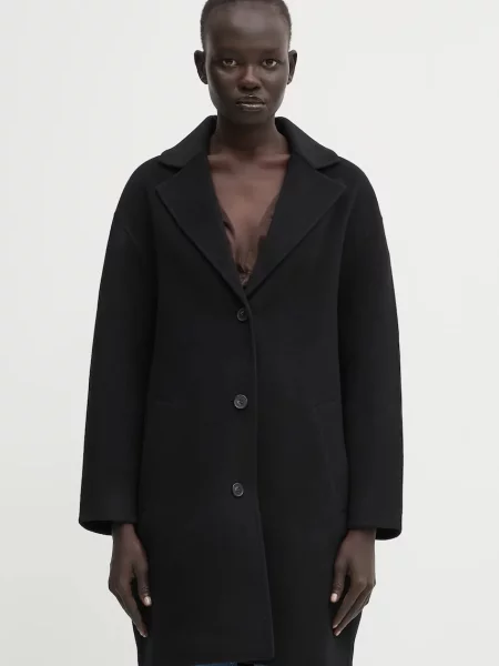 Maison Kitsuné palton de lână Doubleface