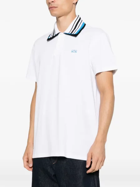 Gulerat tricou polo Loewe cu dungi alb