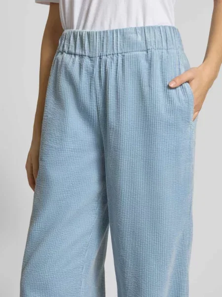 Spodnie sztruksowe w kroju relaxed fit z czystej bawełny Marc O'polo Denim niebieskie