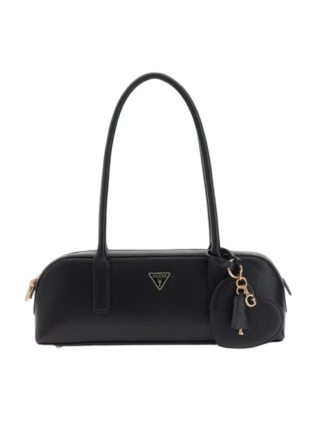 Torebka Guess skórzana z autografem czarna