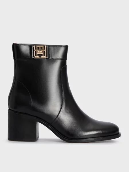 Кожаные ботильоны Tommy Hilfiger черные