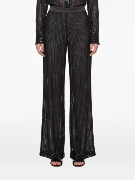 Pantaloni The Andamane cu paiete negru