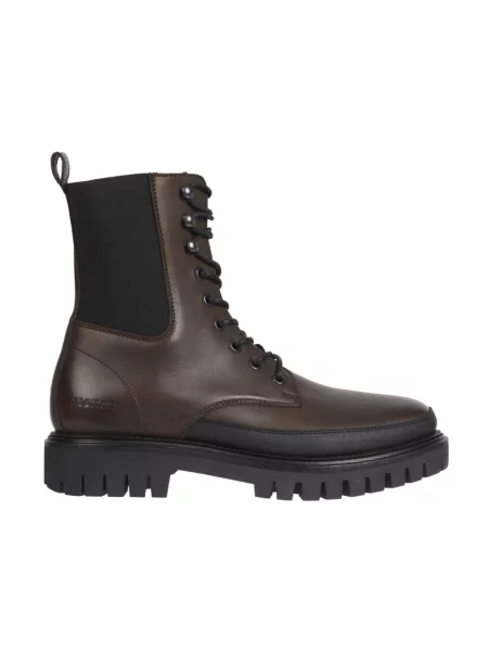 Botki Tommy Hilfiger skórzane brązowe