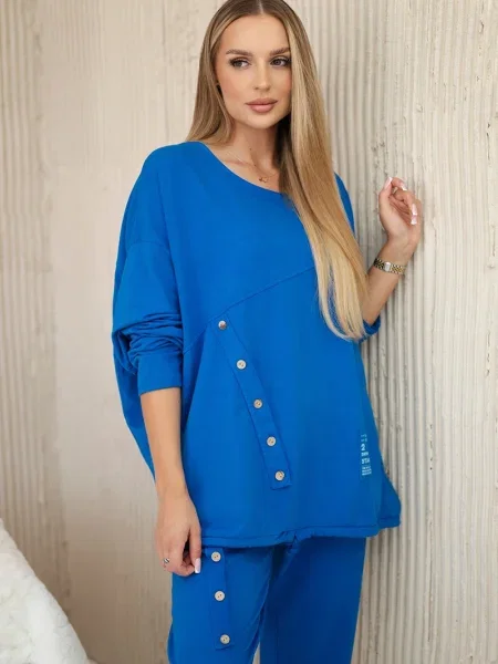 Pantaloni Włoski albastru