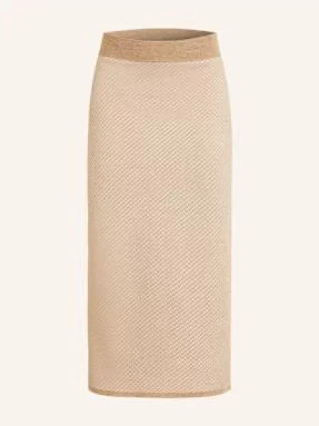 Fendi Spódnica Z Dzianiny Z Dodatkiem Jedwabiu braun beżowa