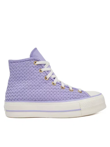 Converse Plátenky Chuck Taylor All Star Lift Platform Knit Kadın Mor fialová