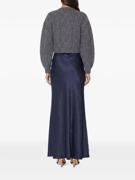 Fustă Elisabetta Franchi din satin albastru