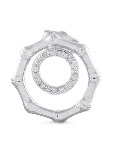 Cercei Lb Exclusive cu imprimeu geometric alb