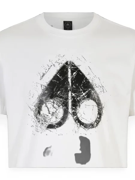 Tricou Moose Knuckles cu imagine alb
