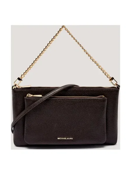 Geanta de piele Michael Kors din piele plic maro