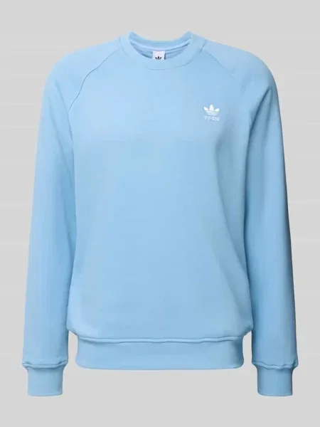 Bluza z wyhaftowanym logo Adidas Originals niebieska