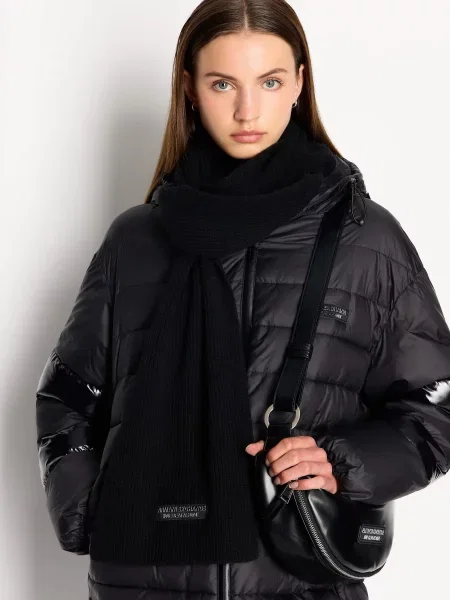 Armani Exchange Шарф чорний