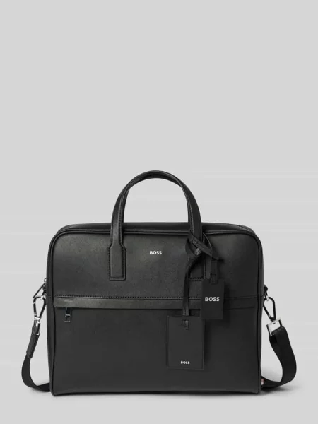 Torba na laptopa Boss skórzana czarna