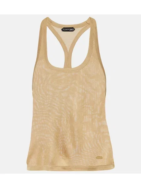 Top Tom Ford de mătase galben