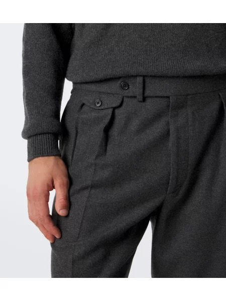 Volnene hlače Ralph Lauren Purple Label siva