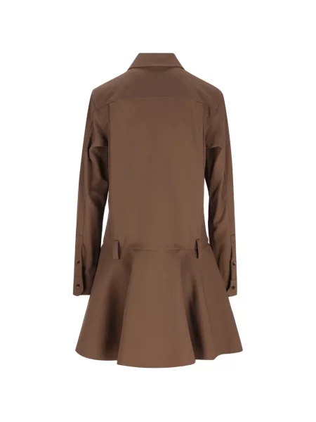 Rochie tip cămașă Loewe evazată maro