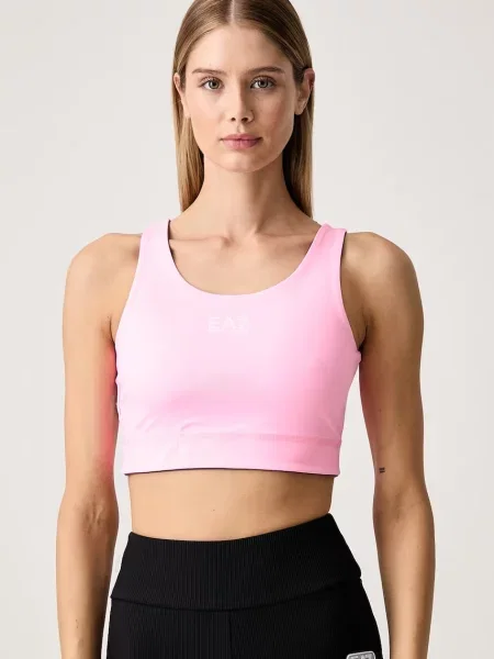Emporio Armani športová podprsenka fialová