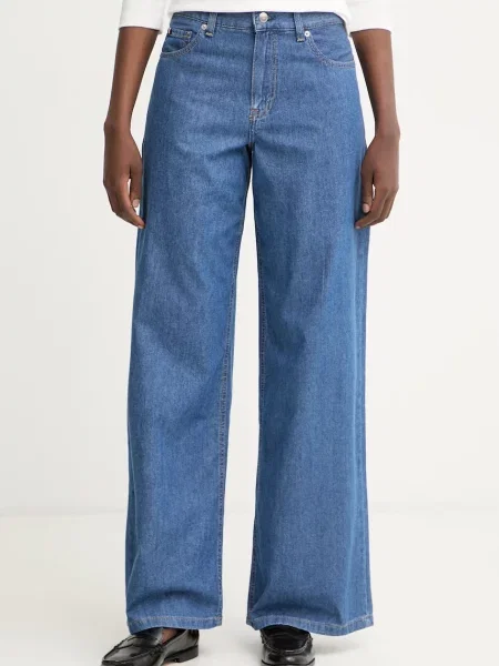 Tommy Hilfiger blugi wide leg pentru femei albastru