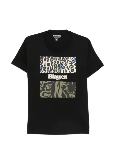 Tricou Blauer cu imagine cu model leopard negru