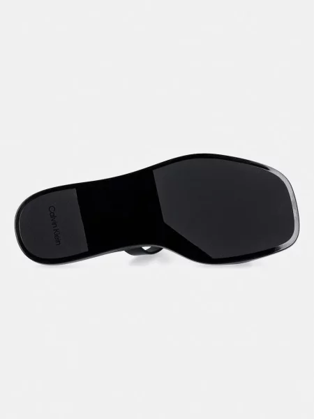 Calvin Klein női papucs JELLY SNDL DOUB BAR SHINY ST TPU fekete