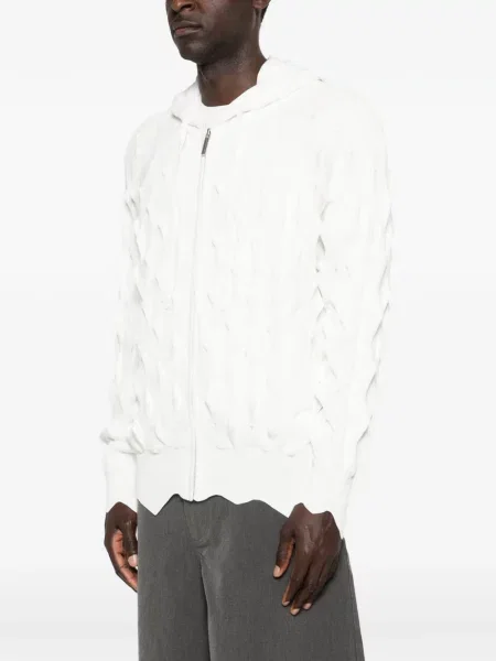 Суичър с качулка Madfrenzy бяло