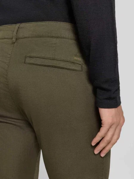 Chinosy z mieszanki bawełny model Chino Slim 2' Boss Orange oliwkowe