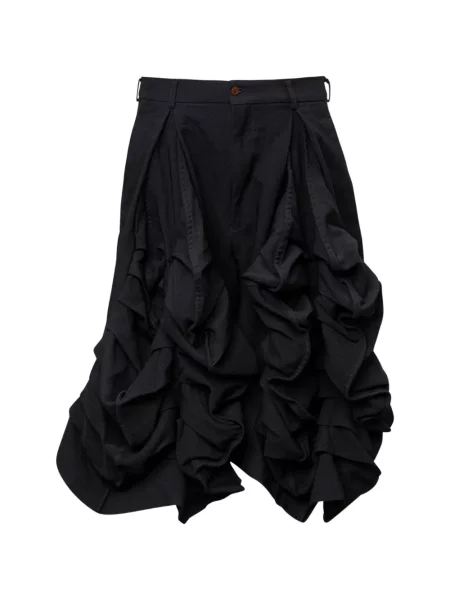Pantaloni scurți Comme Des Garcons Homme Plus cu volane negru