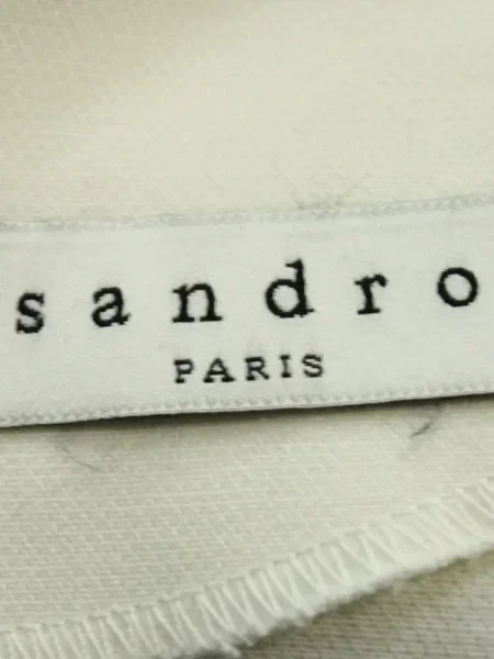 Rochie mini Sandro cu volane de costum alb