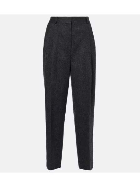 Pantaloni Toteme de lână gri