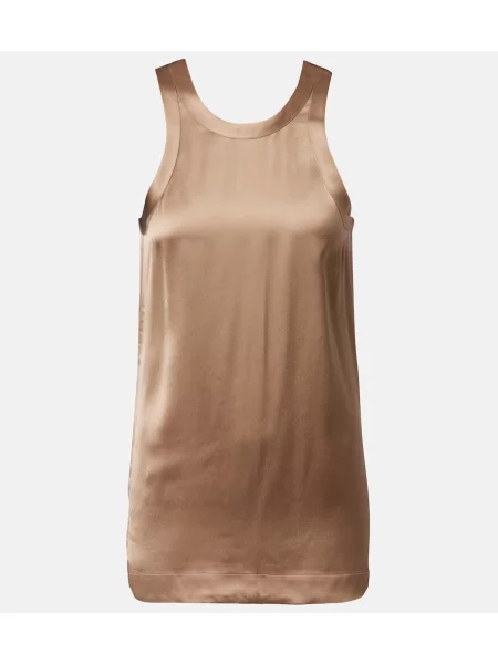 Satynowy top Toteme biały