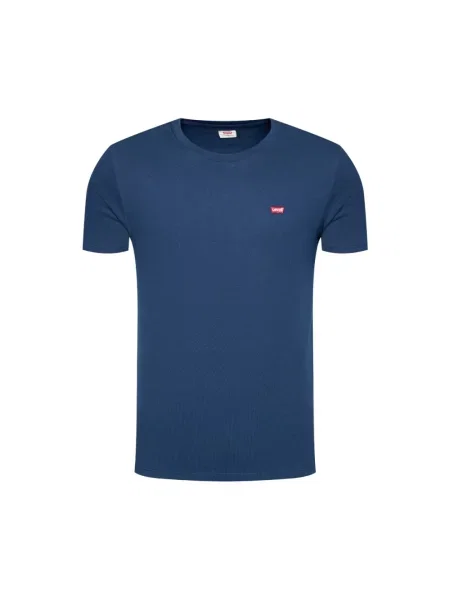 T-shirt z wyhaftowanym logo Levi's niebieska