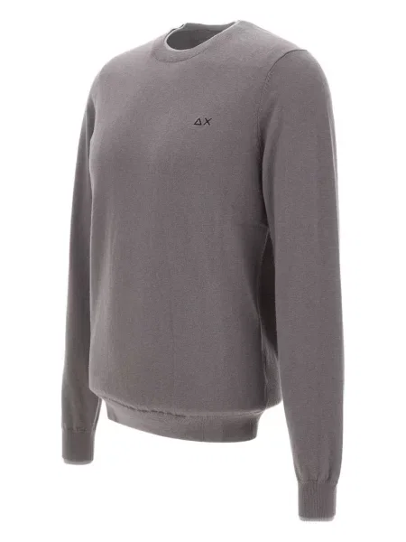 Pulover Sun68 cu decolteu rotund lung gri