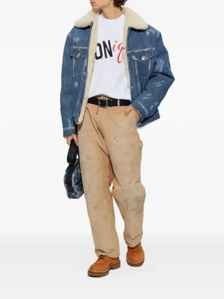Tricou Dsquared2 cu autograf alb
