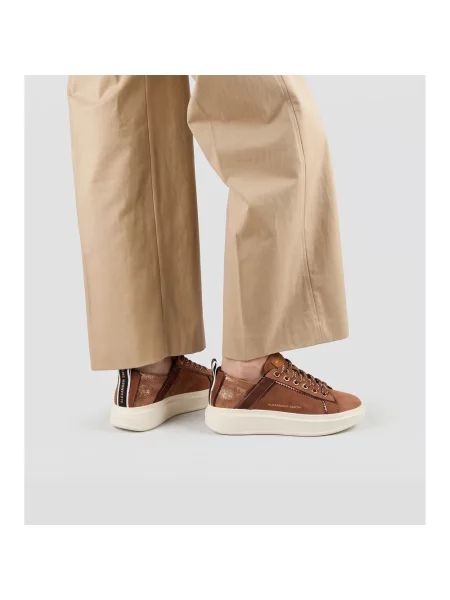Sneakersy Alexander Smith skórzane brązowe