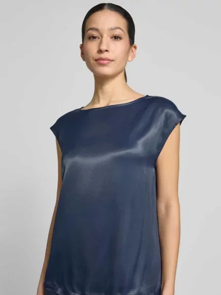 Bluzka o kroju relaxed fit z mieszanki S.oliver Black Label granatowa