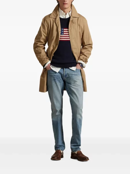 Pletene sportske kratke hlače Polo Ralph Lauren s printom bijela