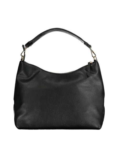 Lniana torebka hobo Valentino By Mario Valentino czarna