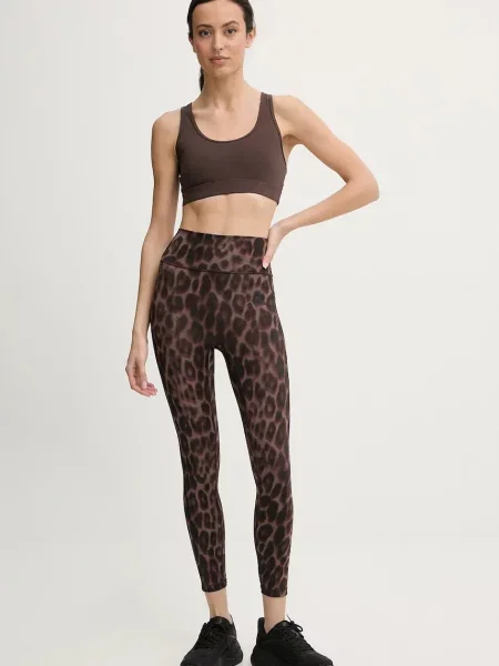 Adidas Performance legginsy Optime brązowe