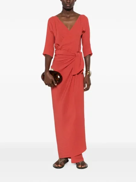 Rochie maxi Cortana plic roșu