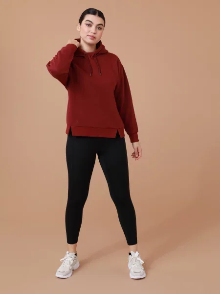 Active People Endurance bluza z kapturem Burgundy