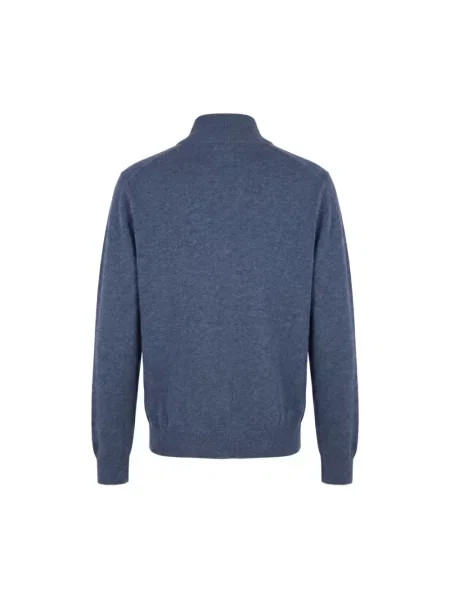 Sweter z golfem Brunello Cucinelli z kaszmiru niebieski
