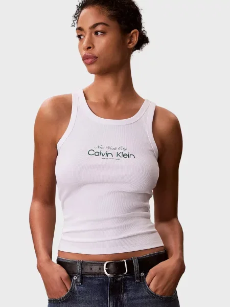 Майка Calvin Klein Jeans біла
