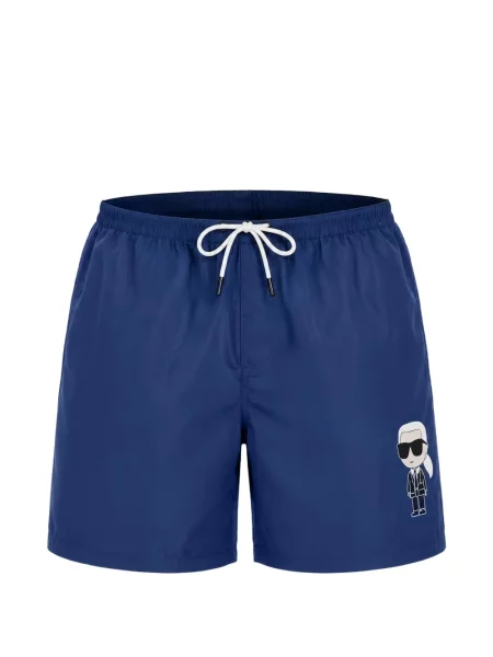 Slip de baie Karl Lagerfeld cu cordon albastru