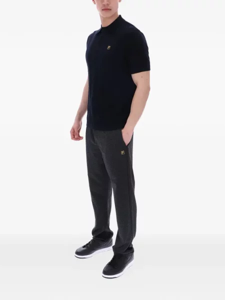 Πλεκτό polo Fila μαύρο