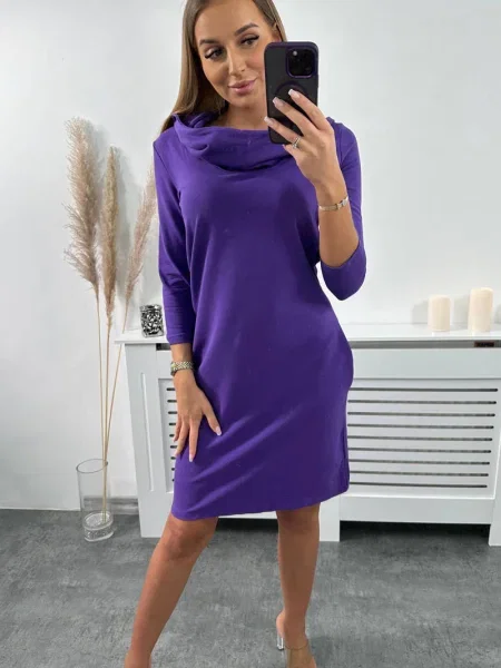 Rochie Kesi cu glugă violet