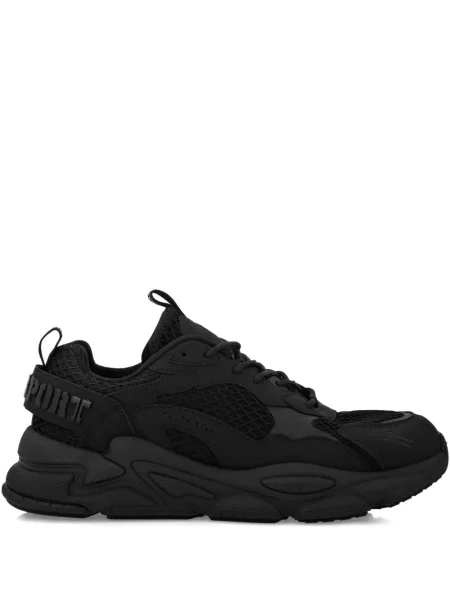 Sneakerși Plein Sport plasă cu dungi de tigru negru