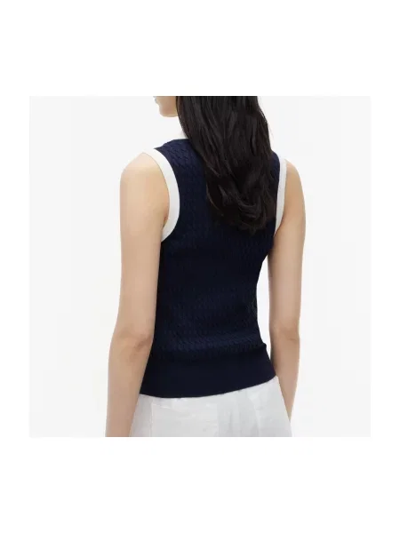 Tricou Tommy Hilfiger fără mâneci albastru