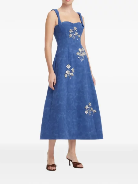 Rochie midi Leo Lin albastru